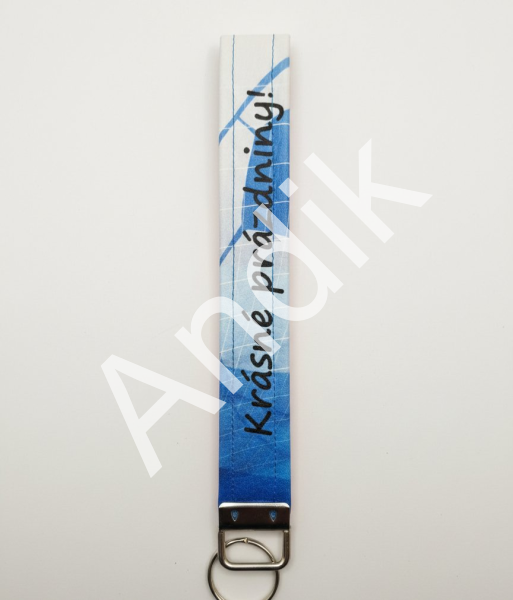 Desingová klíčenka z koženky - krásné prázdniny (1)