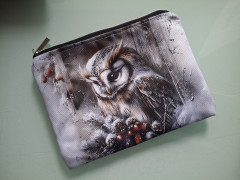 Mini kapsička 2v1: Organizér na drobnosti i obal na nákupní tašku - sova