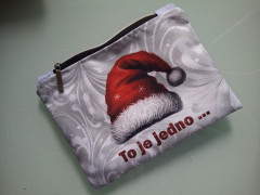 Mini kapsička 2v1: Organizér na drobnosti i obal na nákupní tašku - santa
