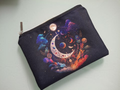 Mini kapsička 2v1: Organizér na drobnosti i obal na nákupní tašku - měsíc