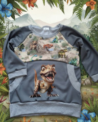 Chlapecká mikina s dinosaurm