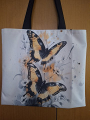 Velká nákupní taška pře rameno - motýl